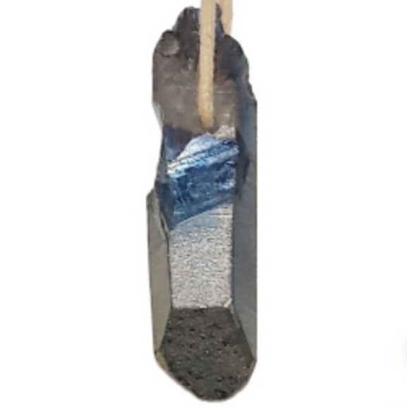 Aura Titanium Quartz Crystal Pendant Necklace - Picture 2 of 14